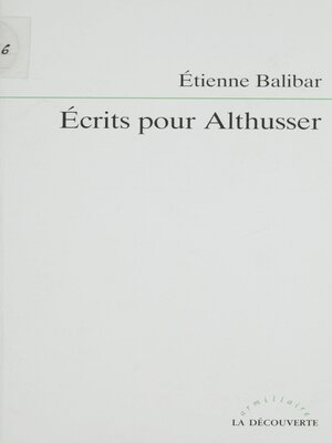 cover image of Écrits pour Althusser